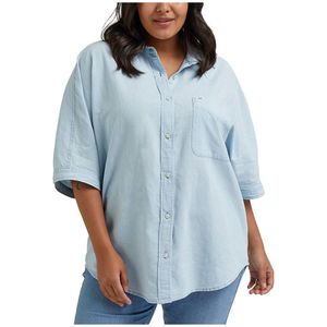 Lee Relaxed One Pocket Long Sleeve Shirt Blauw L Vrouw