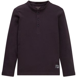 Tom Tailor Fitted Waffle Henley T-shirt Met Lange Mouwen