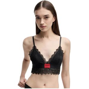 Hugo - Triangle Padded - BH - Zwart - Geometrisch Kant, Verstelbare Bandjes, Vulling