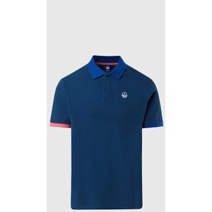 North Sails Combo Colors Cuff Short Sleeve Polo Blauw XL Man