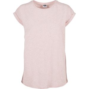 Urban Classics Color Melange Extended Shoulder Short Sleeve T-shirt Roze L Vrouw