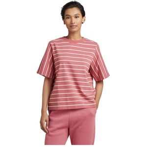 G-star Heavy Weight Stripe Short Sleeve T-shirt Roze XS Vrouw