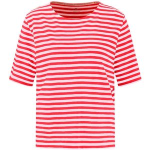 Fynch Hatton Stripe Slub Structure T-shirt Met Korte Mouwen
