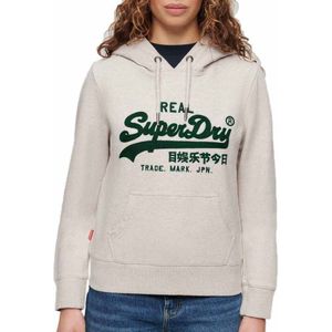 Superdry Embroidered Vl Graphic Hoodie Beige M Vrouw