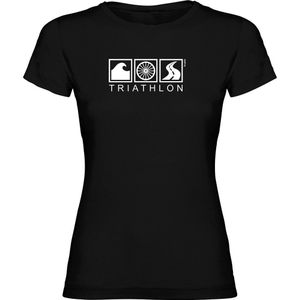 Kruskis Triathlon Short Sleeve T-shirt Zwart S Vrouw