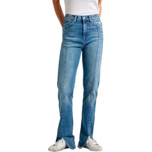 Pepe Jeansvoor vrouwen. PL204686 Jeans Slim Uhw Splitblauw (24/32), Casual, Katoen