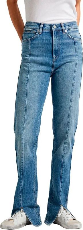 Pepe Jeansvoor vrouwen. PL204686 Jeans Slim Uhw Splitblauw (24/32), Casual, Katoen