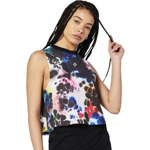 Superdry Run Cropped Loose Sleeveless T-shirt Blauw S Vrouw