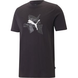 Puma Graphics Reflective Short Sleeve T-shirt Zwart S Man