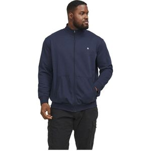 Jack & Jones Paulos Plus Size Full Zip Sweatshirt Blauw 3XL Man