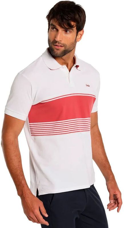 Lois - Polo - Katoen - Met Korte Mouwen - Witte Borststrepen - Casual