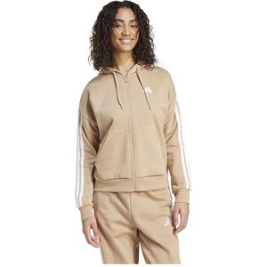 adidas - Hoodie - Zwart - Geborstelde Fleece - Volledige Ritssluiting