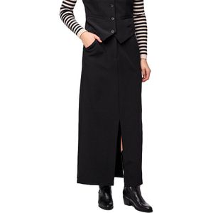 Pieces Bossy Long Skirt Zwart XL Vrouw