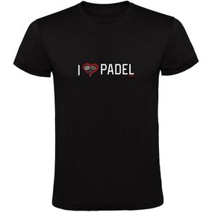 Kruskis I Love Padel Short Sleeve T-shirt Zwart S Man