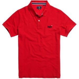 Superdry Classic Pique Short Sleeve Polo Rood S Man