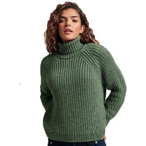 Superdry - Slouchy Stitch Roll Neck - Trui - Wolmix - Grof Gebreid