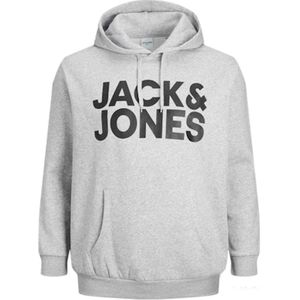 Jack & Jones Large Size Corp Logo Hoodie Grijs 3XL Man