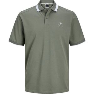Jack & Jones Hass Logo Plus Size Short Sleeve Polo Groen 5XL Man