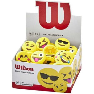 Wilson Emoji Tennis Dampeners Box 50 Units Geel