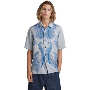 G-star Hawaii Commando Short Sleeve Shirt Blauw L Man