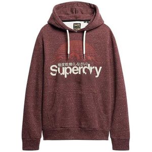 Superdry Code Logo Great Outdoors Graphic Hoodie Rood L Man