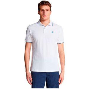 North Sails 692353 Logo Short Sleeve Polo Wit S Man