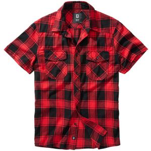 Brandit Check Short Sleeve Shirt Rood 6XL Man
