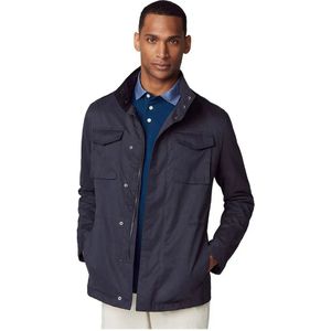Hackett Londonvoor mannen. HM403014 LW Veld JKT Jas marine (L), Casual, Polyester, Marineblauw