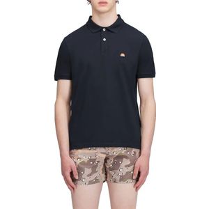 Sundek Stretch Piquet Cotton With Rainbow Patch Korte Mouw Poloshirt