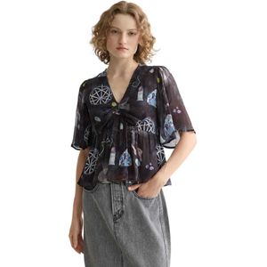 Scotch & Soda Peplum Blouse Met Korte Mouwen