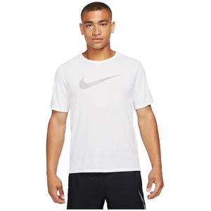 Nike Dri Fit Run Division Miler Hybrid Short Sleeve T-shirt Wit XL Man
