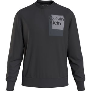 Calvin Klein Overlay Box Logo Sweatshirt Zwart XL Man