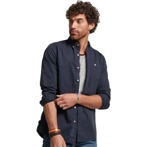 Superdry - M4010680A Merchant Store - Overhemd - Marineblauw - Katoen - Lange Mouwen