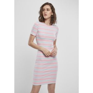 Urban Classics Stretch Stripe Dress Roze XS Vrouw