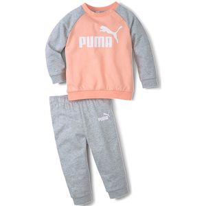 Puma Minicats Essential Raglan Jogger-track Suit Oranje,Grijs 0-3 Months Jongen
