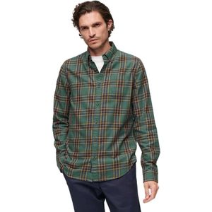 Superdry Vintage Check Long Sleeve Shirt Groen S Man