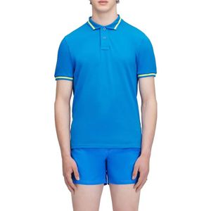 Sundek Brice Cotton Piqué With Tricolour Details Korte Mouw Poloshirt