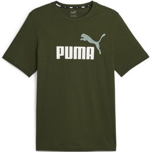 Puma Ess+ 2 Col Logo Short Sleeve T-shirt Groen S Man