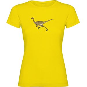 Kruskis Dino Run Short Sleeve T-shirt Geel XL Vrouw