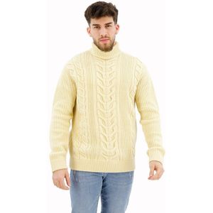 Superdry Merchant Cable Roll Neck Sweater Beige M Man
