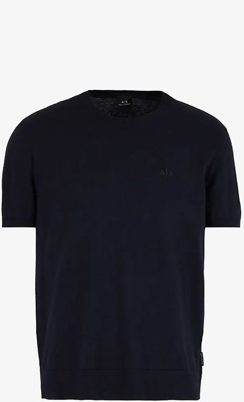 AIX Armani Exchange - Gebreide Trui - Marineblauw - Casual - Korte Mouwen