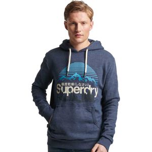 Superdry Code Logo Great Outdoors Graphic Hoodie Blauw 2XL Man