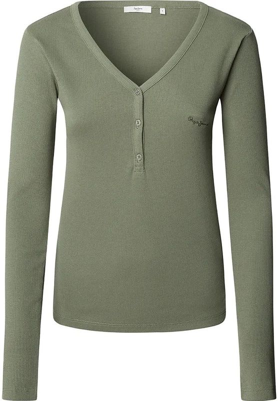 Pepe Jeans - PL5000047 - T-shirt - Beige - Lange Mouwen - Casual - Katoen