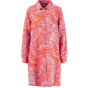 Fynch Hatton A-line Shell Linen Mix Lang Mouw Jurk