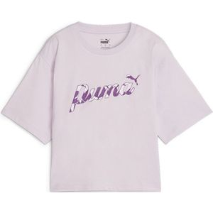 Puma Ess+ Blossom Graphic Short Sleeve T-shirt Paars L Vrouw