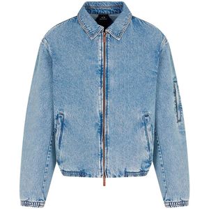 Armani Exchange - XM000383AF13367MB003 - Denim Bomberjack - Blauw - Casual - Katoen