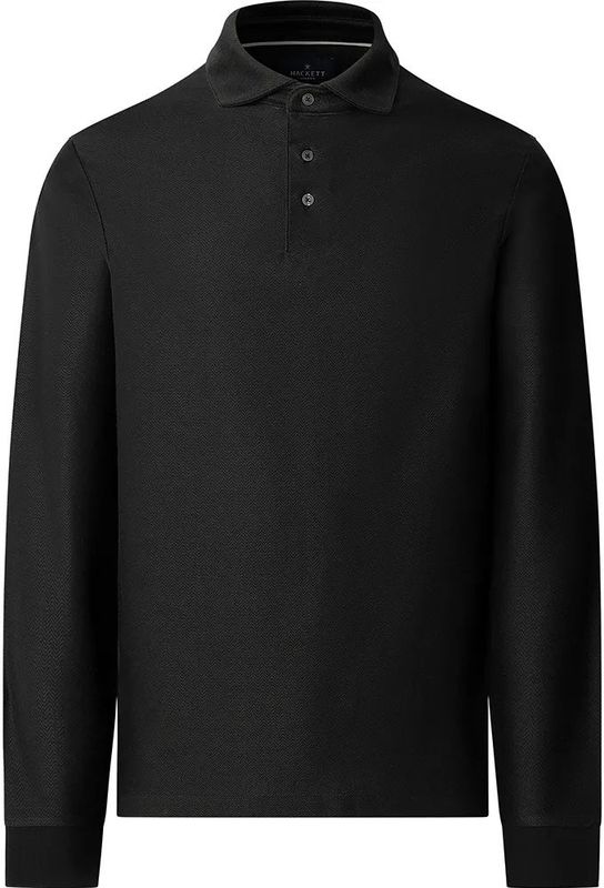 Hackett - HM5500012 - Polo - Donkergroen - Lange Mouwen - Katoen