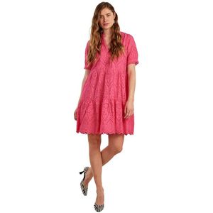 Yas Holi Short Sleeve Short Dress Roze XL Vrouw