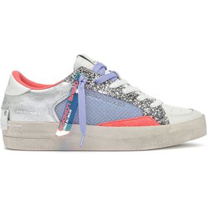 Crime London - Sk8 Deluxe - Sneaker - Zilver - Leer en Glitter