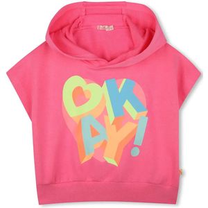 Sweater - Katoen - Korte Mouwen - Capuchon - Illustratie Voorkant